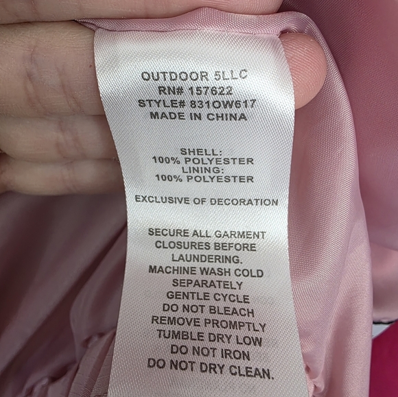 Eddie Bauer girl's lightweight jacket, Pink, Size M 10-12 - Picture 12 of 15